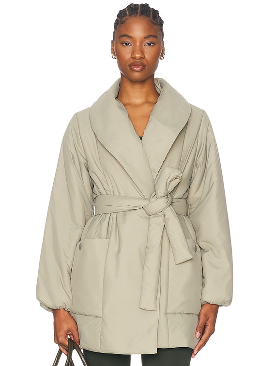 Varley Laona Padded Wrap Jacket in Laurel Sage | FWRD