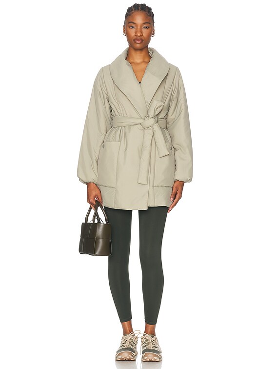 Varley Laona Padded Wrap Jacket in Laurel Sage | FWRD
