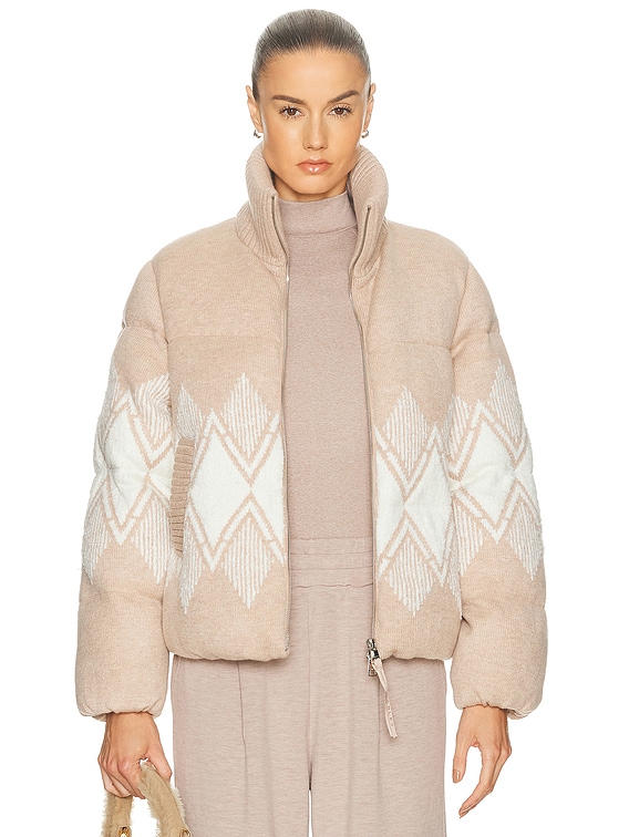(取寄) バーリー レディース ベリンダ ニット パファー Varley women Belinda Knit Puffer Light Taupe Varley Belinda Knit Puffer Jacket in Light Taupe | FWRD