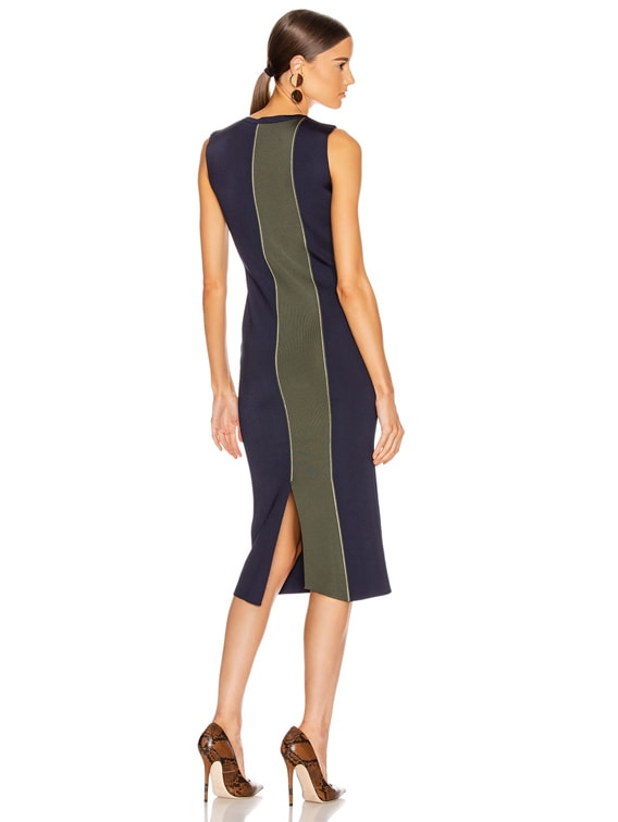 victoria beckham khaki dress