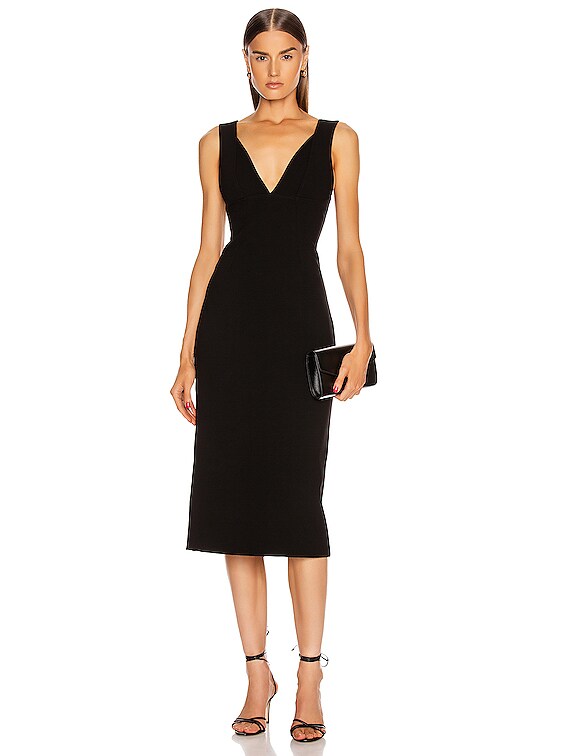 Victoria Beckham Cami Fitted Dress in Black | FWRD