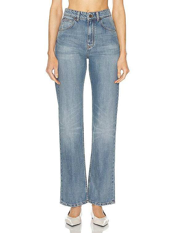 【関税込み】Victoria Beckham インディゴ フレイド ジーンズ Low Waist Straight Leg Jean In Vintage Indigo – Victoria