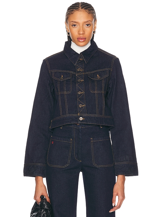ジャケット Victoria Beckham Denim cropped jacket VICTORIA BECKHAM Cropped denim jacket | THE OUTNET