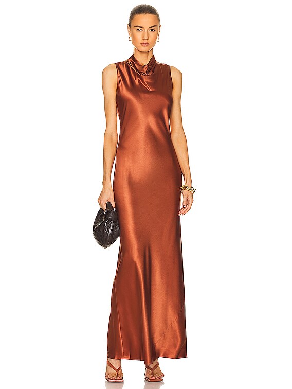 veronica beard brown dress Veronica Beard Theodora Ruched Midi Dress main image 1