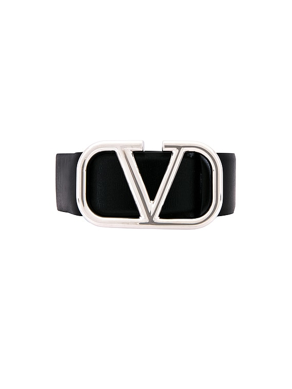 Valentino Garavani Valentino H.40 Buckle Belt in Nero | FWRD