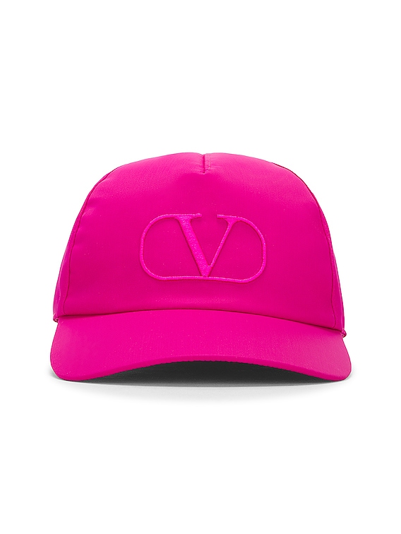 Valentino Garavani V Logo Signature Baseball Hat Pink PP | FWRD