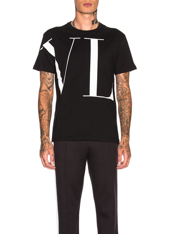 VALENTINO★VLTN Tee★☆★ Valentino Vltn Embroidery T Shirt In Blue | ModeSens