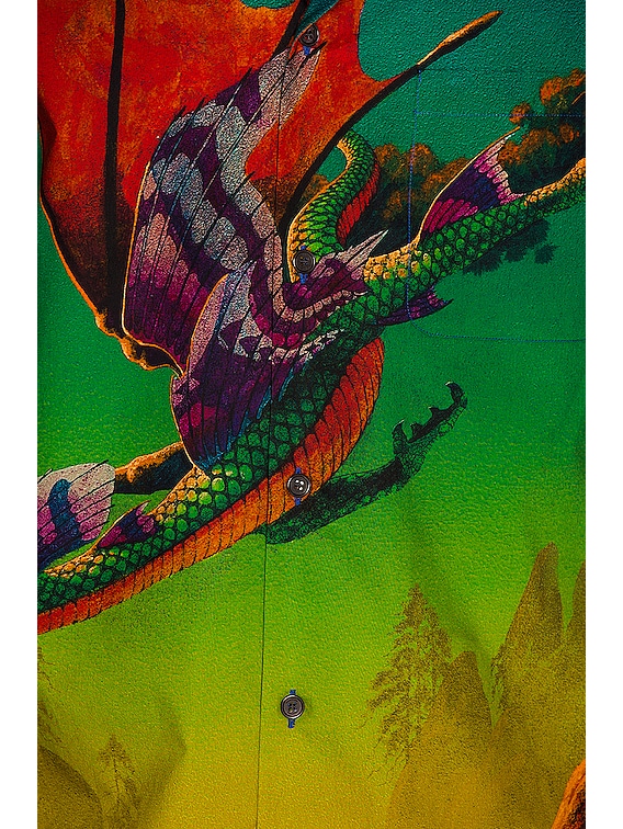 Valentino Garavani Short Sleeve Shirt in St. Dragon At Dawn | FWRD