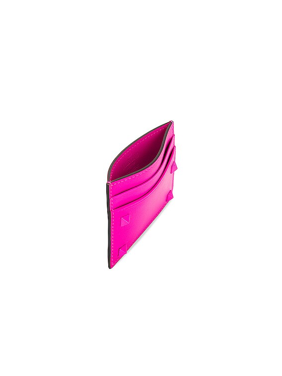 Valentino Garavani Valentino Rockstud Card Holder in Pink PP