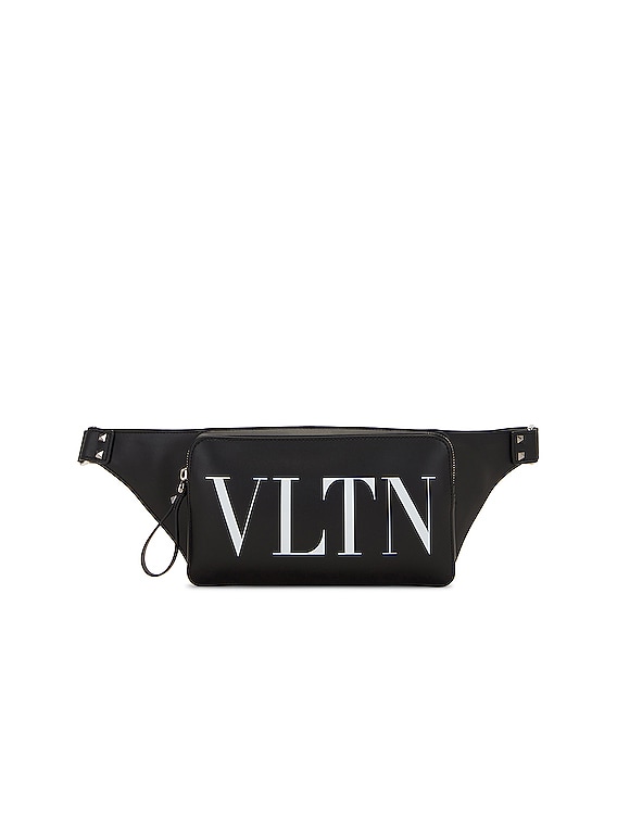 Valentino Vltn Logo Leather Crossbody Bag Nero/ Bianco