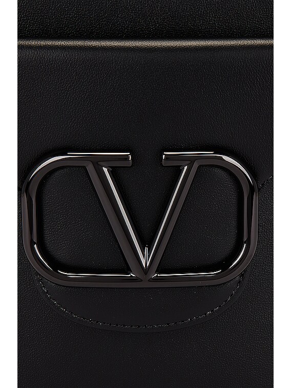 Valentino Garavani Locò Small Crossbody Bag Dark Grey/Black