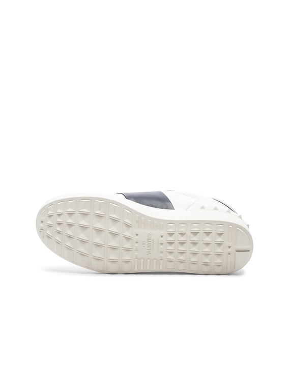 Valentino Garavani Leather Sneakers in Marine | FWRD