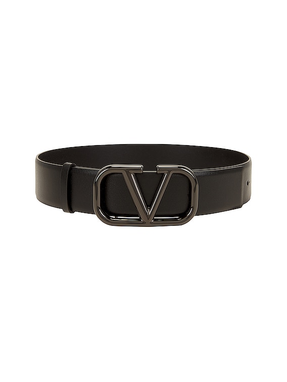 Big v logo leather belt bracelet - Valentino Garavani - Women
