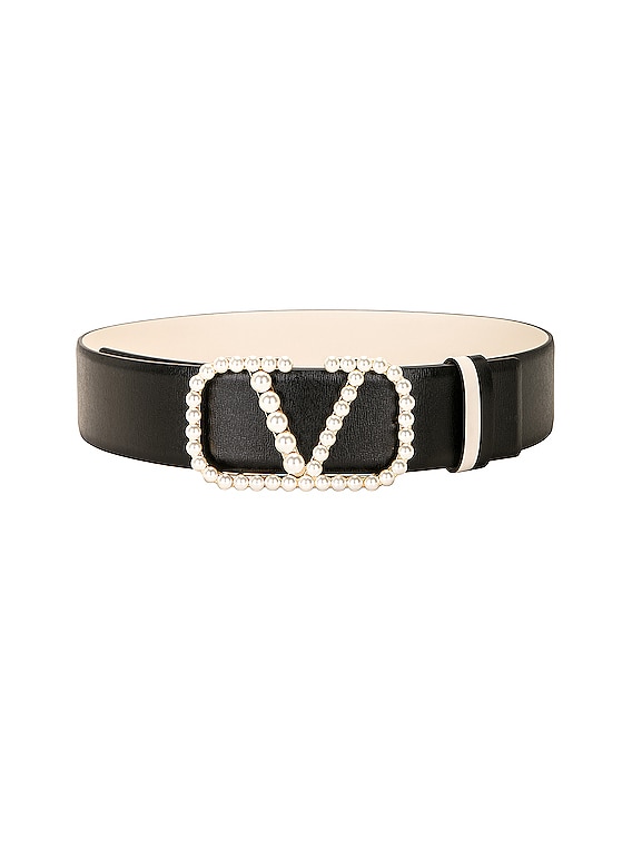 Valentino Garavani reversible embellished leather belt