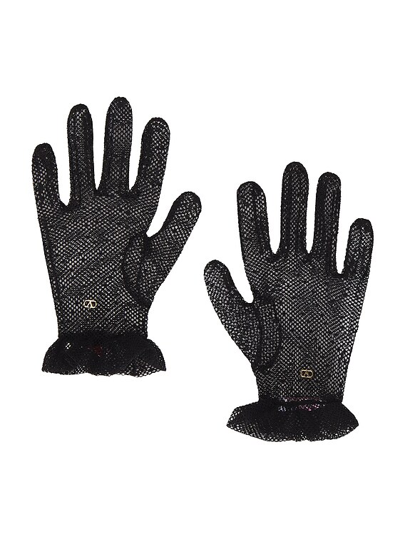 アクセサリーその他 VALENTINO GARAVANI VLOGO SIGNATURE GLOVES Vlogo Signature Gloves In Cotton And Tulle for Woman in