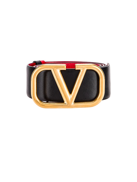 ベルト VALENTINO 25SS Brown V-Logo Signature Belt 6W0T0SM7 IYR REL Vlogo Signature Belt In Shiny Calfskin 25 Mm for Man in