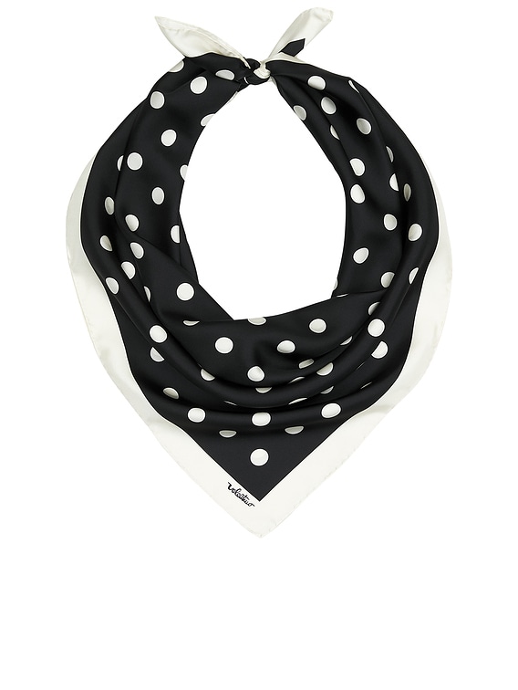 Valentino Garavani Seta Stampa Scarf in Nero & Burro | FWRD