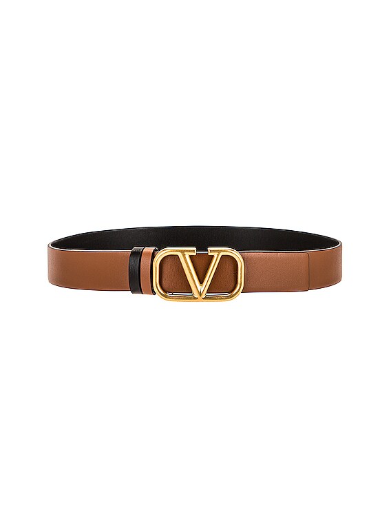 Valentino Garavani Women's Vlogo Buckle Belt - Brown - Belts
