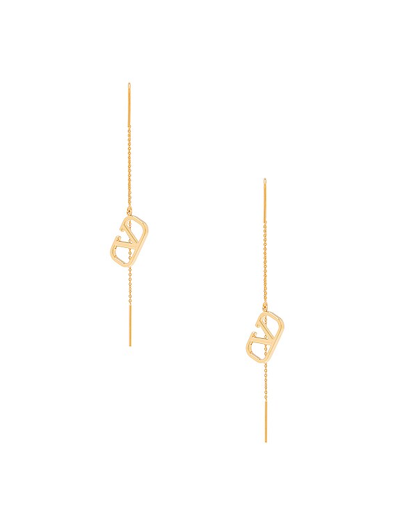 Valentino Garavani Vlogo Signature Drop Earrings in Oro | FWRD