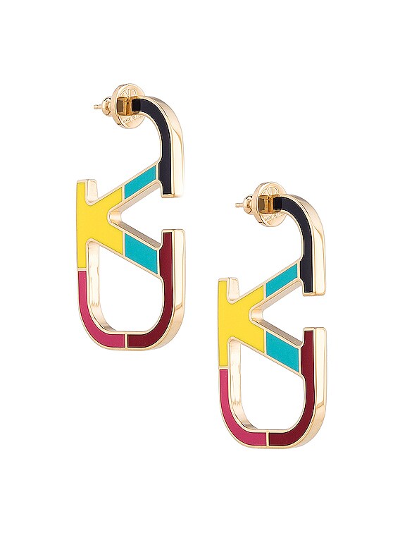 【関税＆送料込み】Valentino Garavani Vlogo Signature Earri Valentino Garavani VLogo Signature Earrings | Gold | FARFETCH
