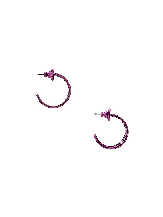 アクセサリーその他 Logo Motif Hoop Earrings FF Logo Designer Inspo Hoop Earrings FF Hoop earring Cubic Z