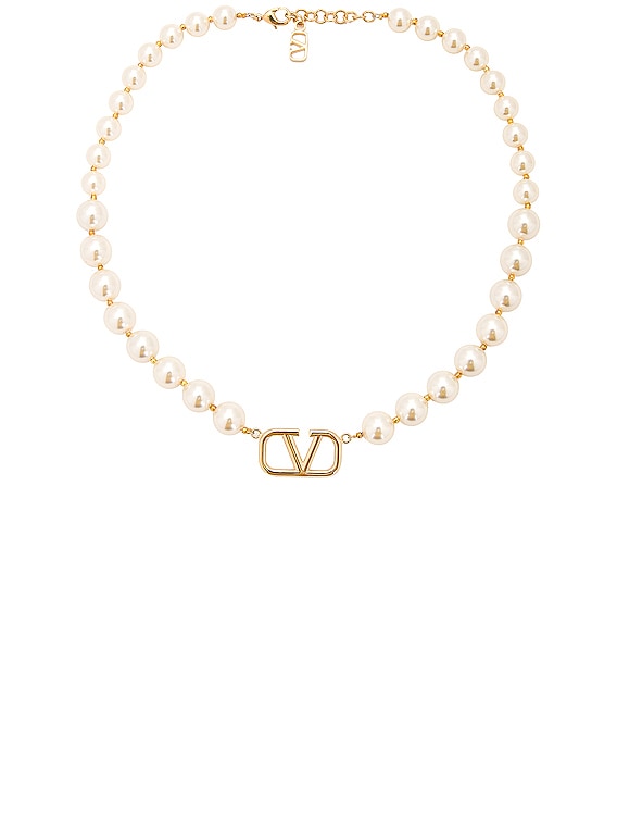 Vlogo Signature Metal Necklace for Man in Gold | Valentino ID