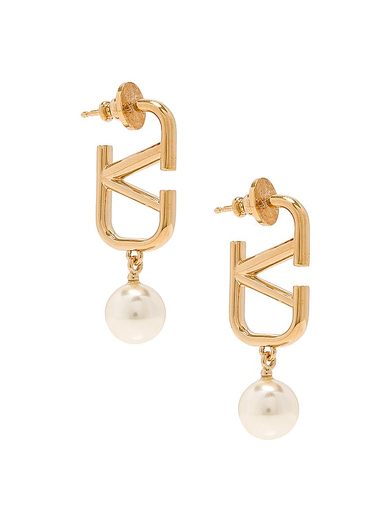 Valentino Garavani VLogo Signature pearl earrings - Gold