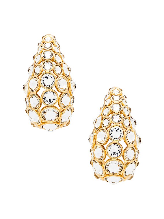Valentino Garavani イヤリング - Oro & Crystal | FWRD