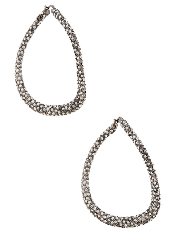 アイリーヌ Valentino Garavani Shadowshine Earrings in Black Ruthenium