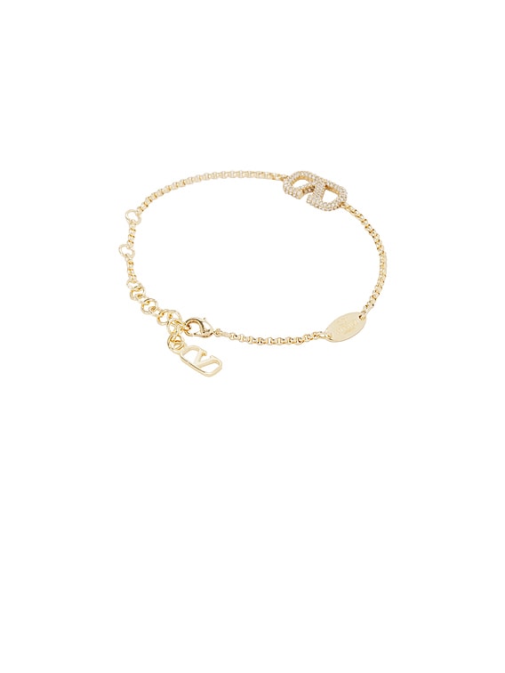 ブレスレット VALENTINO GARAVANI COER  BRACELET GOLD-COLOURED Valentino Garavani V-Logo Leather Bracelet | Neiman Marcus