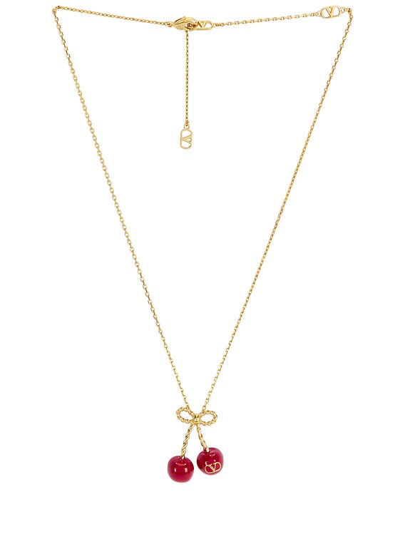 ネックレス・ペンダント Valentino Garavani Brass And Enamel Pendant Necklace Valentino Garavani Necklace chain cherry pendant | The