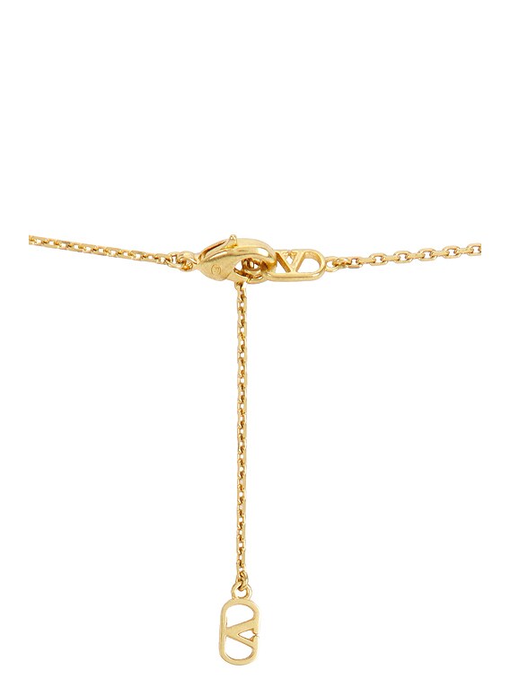 Valentino Garavani Chez Necklace in Antique Brass & Rosso | FWRD