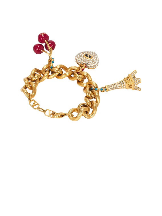 Valentino Garavani Chez Valentino Bracelet in Antique Brass