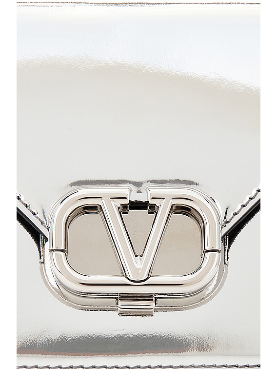 Valentino Garavani Small Letter Shoulder Bag in Silver | FWRD