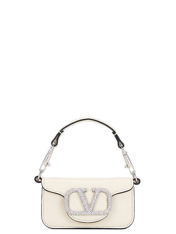 Loco Small Embellished Shoulder Bag in Silver - Valentino Garavani