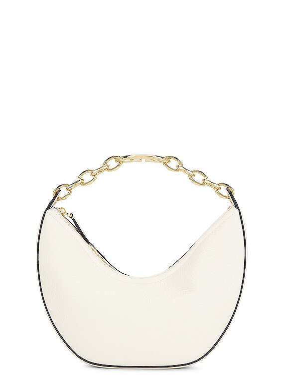 Valentino Garavani V Logo Gate Small Hobo Bag in Ivory | FWRD