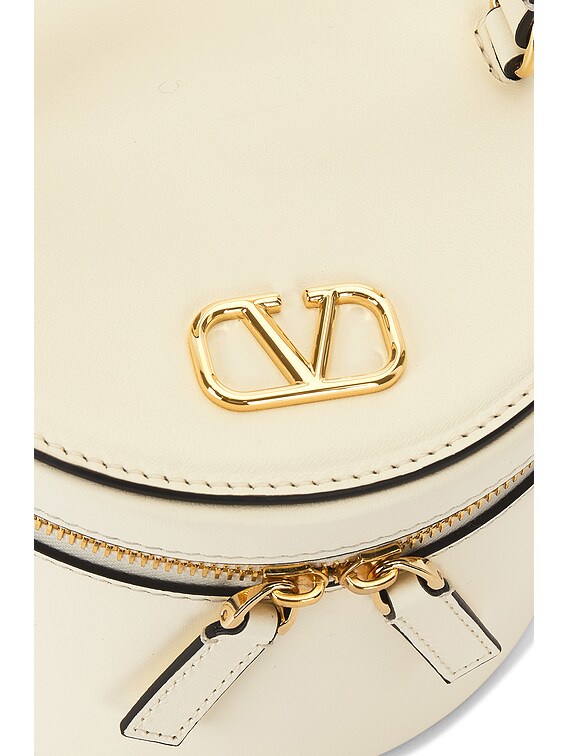 Valentino Garavani V Logo Signature Jewelry Box in Ivory | FWRD