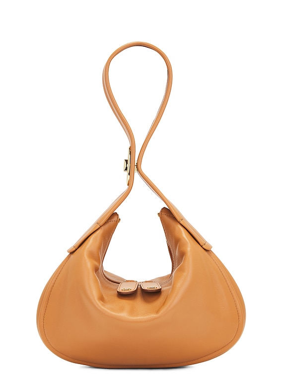 ヴァレンティノ Valentino Garavani Go-Hobo Small Leather Bag Valentino Garavani Small Go Hobo Bag in Almond Beige | FWRD