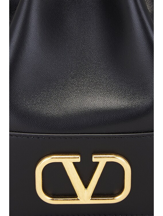 Valentino Garavani V Logo Signature Mini Bag in Nero | FWRD