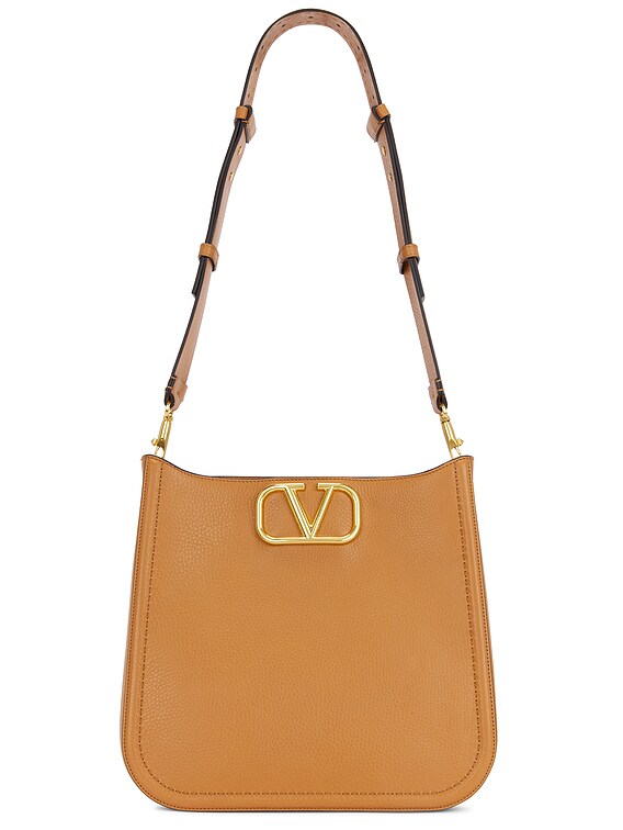 Valentino Garavani All Time Large Hobo Bag in Almond Beige