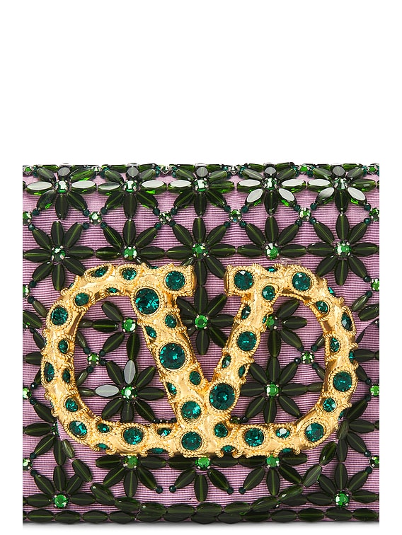 Valentino Garavani Loco Small Shoulder Bag in Emerald