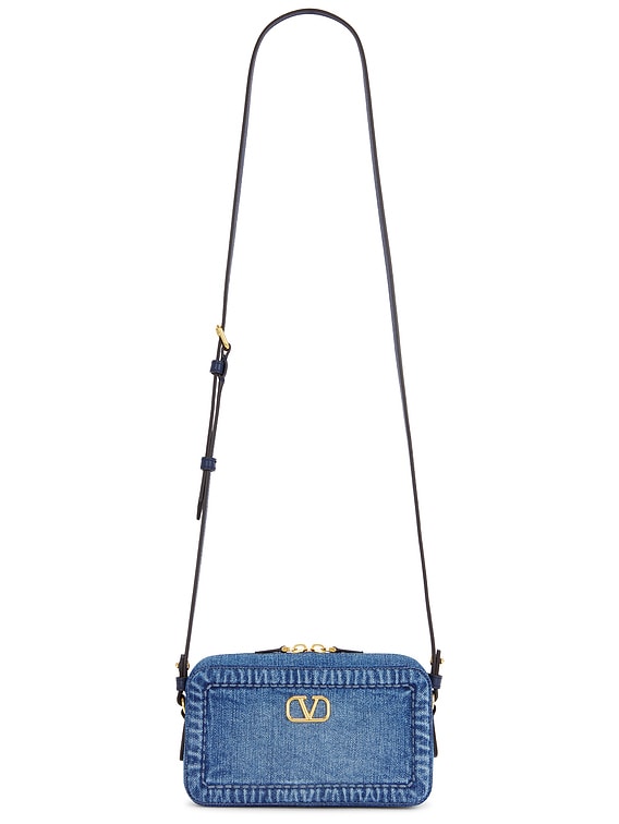 【Valentino】ALLTIME MINI CAMERA CASE◆6W2P0AI5JXE Valentino Garavani Alltime Mini Camera Case Bag in Denim