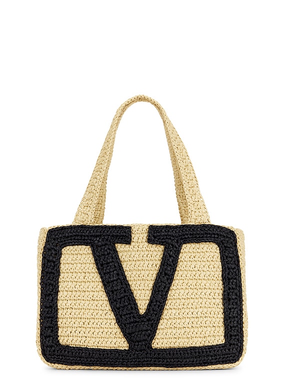 Valentino Garavani Viva Superstar Medium Tote Bag in Naturale