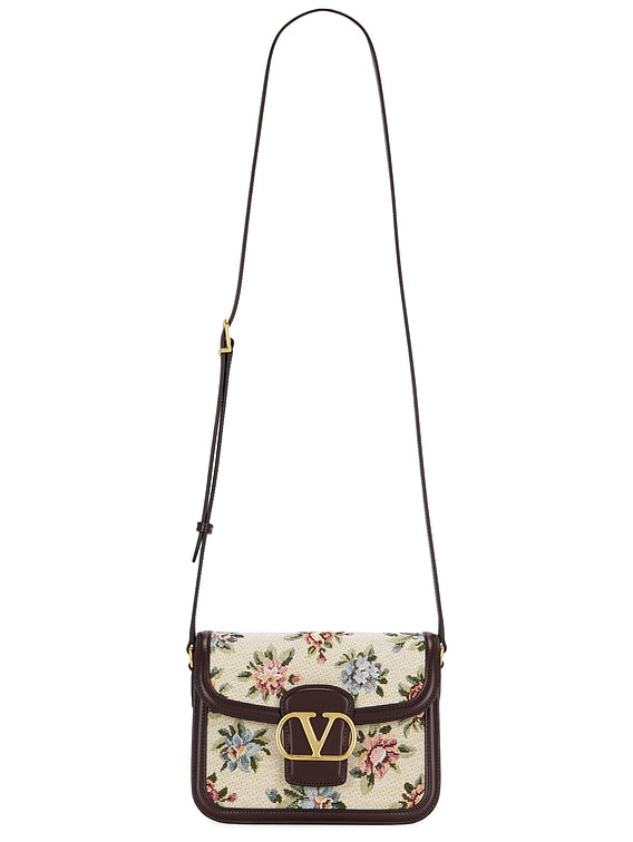 ショルダーバッグ・ポシェット Valentino Garavani Oak Brown Calf Leather 9To5 Small Valentino Garavani 9to5 Small Shoulder Bag in Multicolor