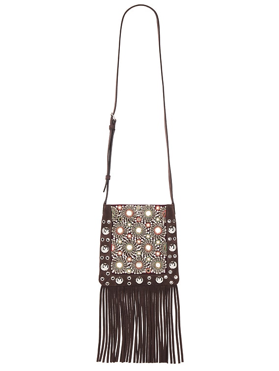 【Valentino】CROSS BODY BAG NELLCOTE◆7W2B0R74MJL Valentino Garavani Nellcote Fringe Stud Suede Crossbody Bag