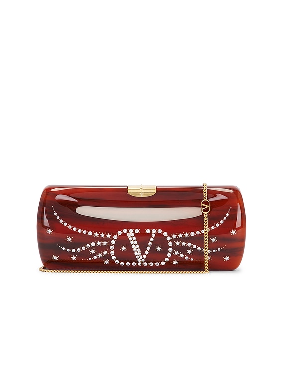 Valentino Garavani Pince Minaudiere Clutch in Tartarugato