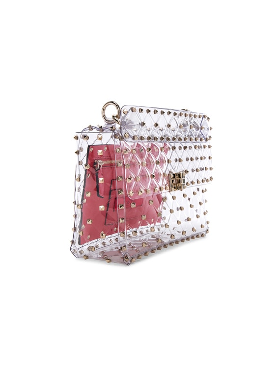 valentino rockstud pvc bag