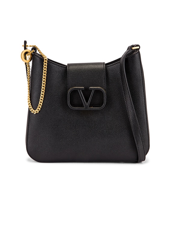 Valentino Black Leather Small VSling Shoulder Bag Valentino