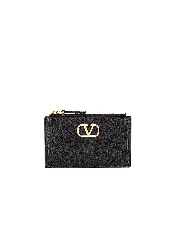 VALENTINO Vロゴ　カードホルダー 関税負担なし☆VALENTINO ヴァレンティノ Vロゴ カードホルダー