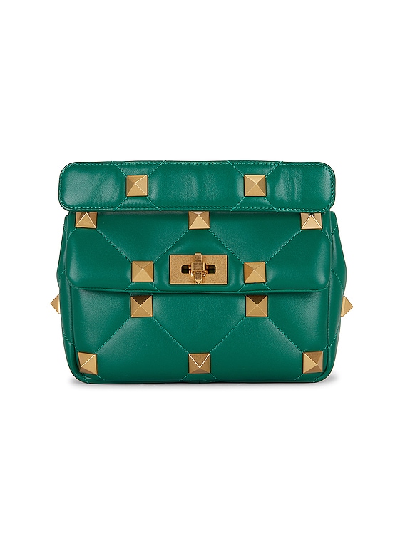 Valentino Jungle Green Leather Micro VSLING Shoulder Bag Valentino